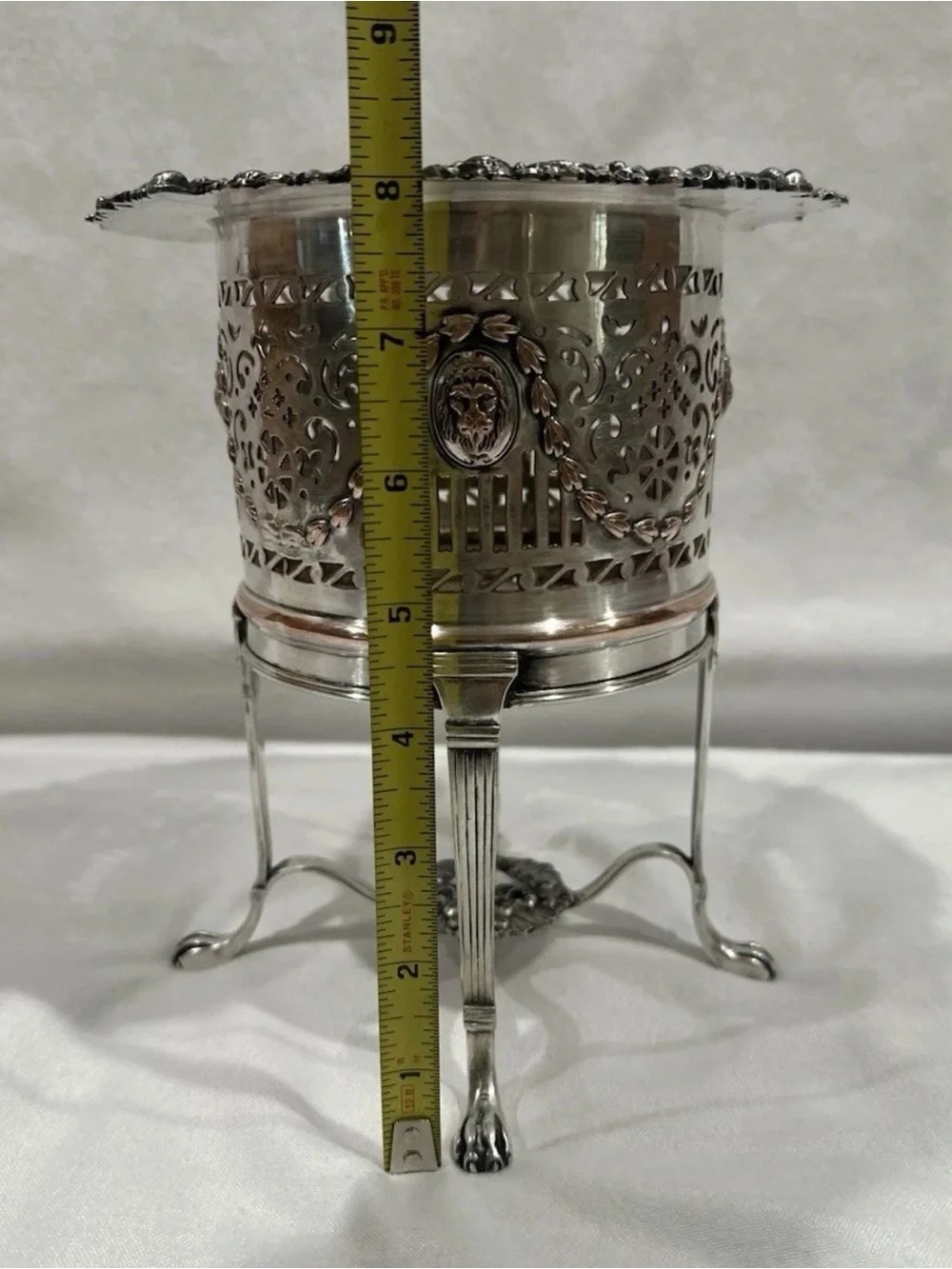 Antique Victorian Sheffield Silver Plate Wine Bottle Holder